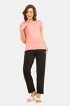 Amante Scoop Neck Sleep Tee - Coral Floral Print — thumbnail 5